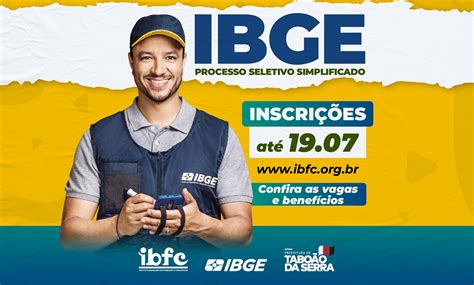 Inscrições para processo seletivo do IBGE mais de 7 5 mil vagas