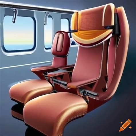 Image Of A Futuristic Train Compartment With Massage Chairs