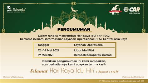 I Networks Pengumuman Libur Hari Raya Idul Fitri H