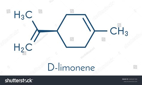 Limonene D Limonene Citrus Scent Molecule Royalty Free Stock Vector 1600281550