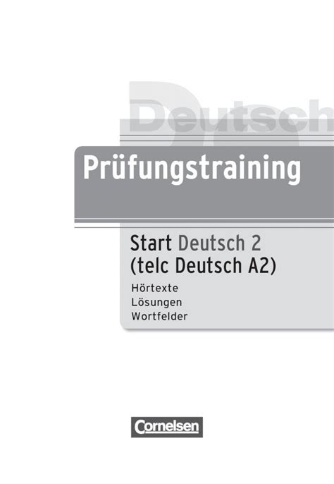 PDF Start Deutsch 2 Telc Deutsch A2 2019 3 13