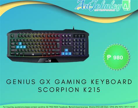 Genius Gx Gaming Keyboard Scorpion K215 Computers And Tech Parts And Accessories Computer