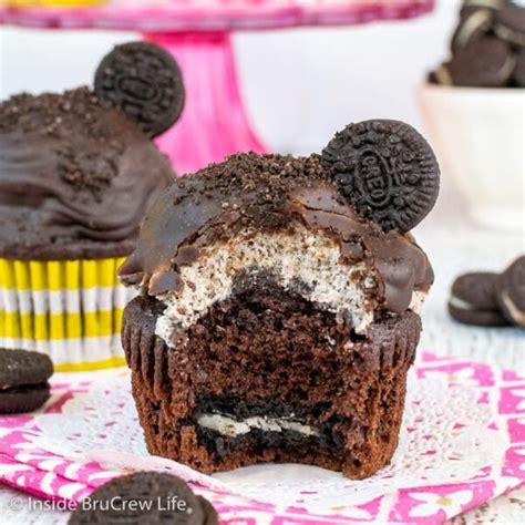 Cookies And Cream Cupcakes With Oreo Frosting Inside BruCrew Life