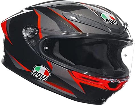 Agv Casco K S E Mplk Slashcut Black Grey Red Xl Amazon It Auto