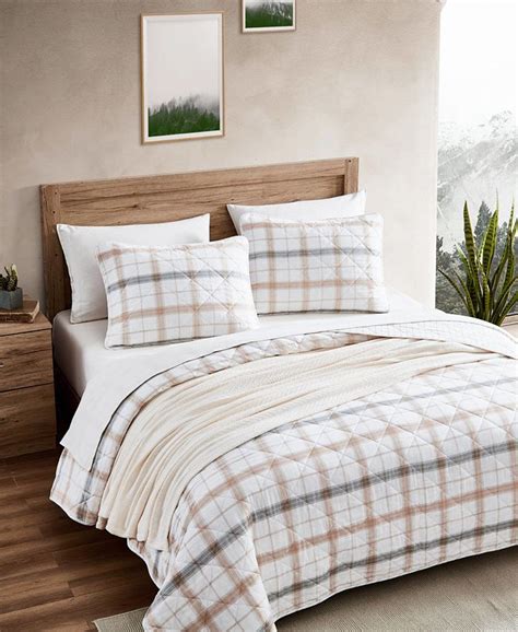 Eddie Bauer Closeout Jetty 3 Piece Island Plaid Quilt Set King Macys