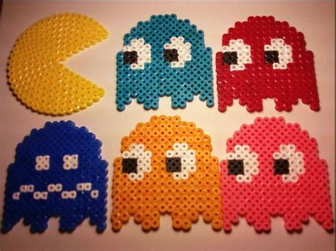 Pac Man And Ghosts Perler Beads Creations I Didnt Make These