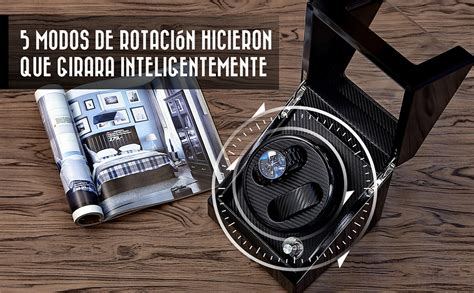 Caja Giratoria Para Relojes Automatico Watch Winder Madera De Reloj De