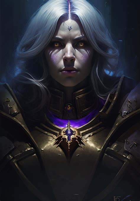 Portrait Of Female Psyker Warhammer K Setting Sh