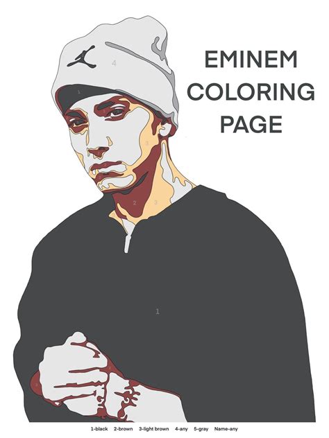 Eminem Coloring Page - Etsy