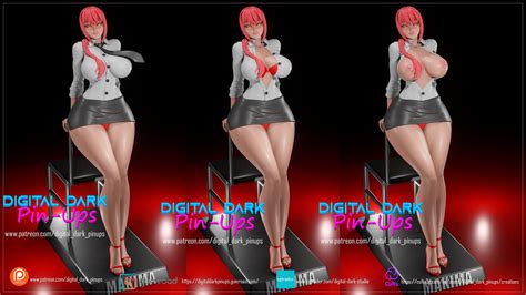 Makima Chainsaw Man Fan Art 3D Printed Resin Model Kit SFW NSFW FUTA