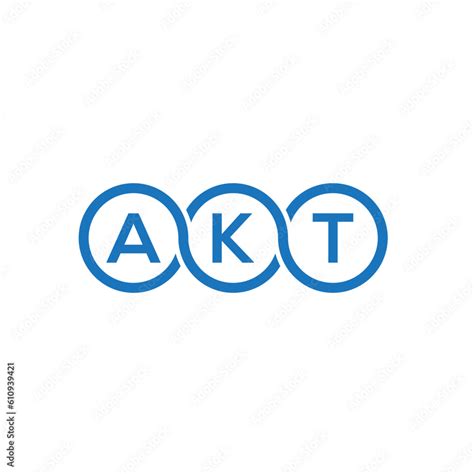 Akt Letter Logo Design On White Background Akt Creative Initials