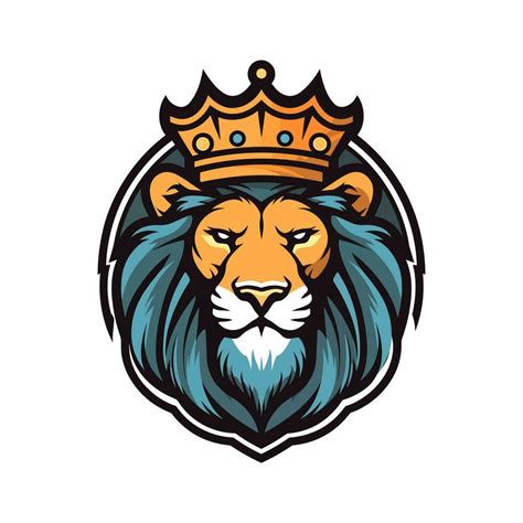 Powerful Lion Mascot Logo Vector Clip Art Illustration Representing Strength And Dominance