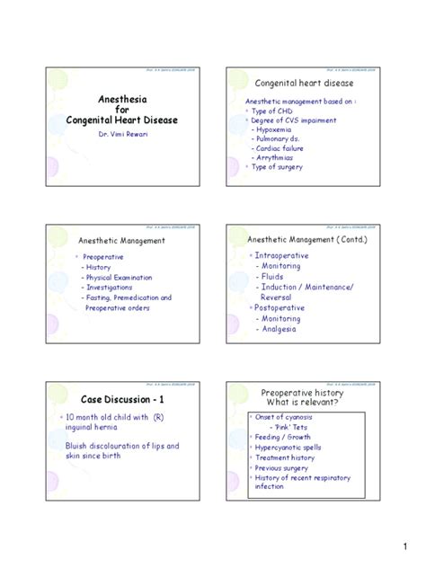 Anesthetic Management Of Cyanotic Congenital Heart Disease Pdf