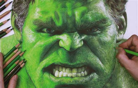 Drawing The Incredible Hulk Timelapse Realistic Drawings Celebrity