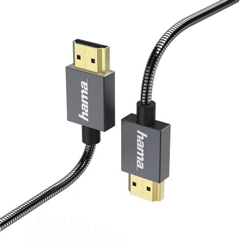 Hama Elite High Speed Hdmi Cable Ethernet 075m Metal Anthracite