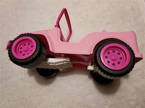 Vintage 1987 Mattel Barbie Pink Jeep Beach Car Ebay