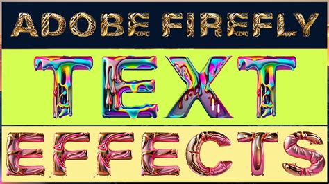 How To Create Text Effects With Adobe Firefly Ai Youtube