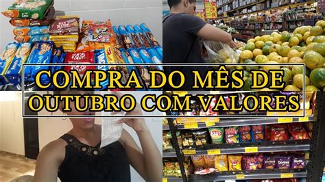 COMPRAS DE SUPERMERCADO DO MÊS DE OUTUBRO QUANTOS GASTAMOS NO TOTAL