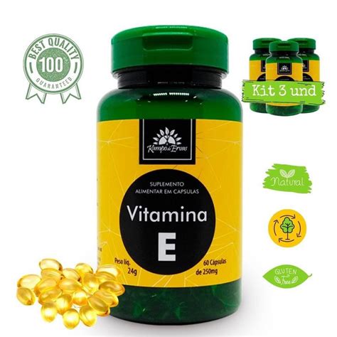 Kit Suplemento Alimentar Vitamina E C Psulas De Mg Cada Kampo