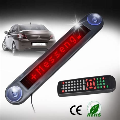 12V Red LED Digital Moving Message Sign Scrolling Display Board for Car ...