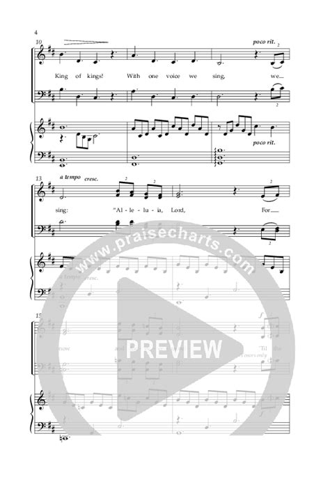 Alleluia Glory Honor Majesty Choral Anthem SATB Sheet Music PDF