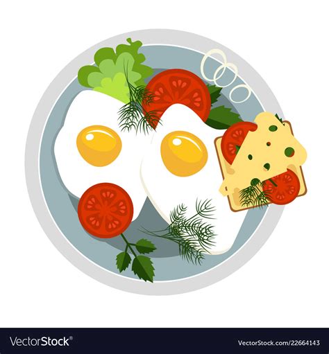 Healthy Breakfast Royalty Free Vector Image VectorStock