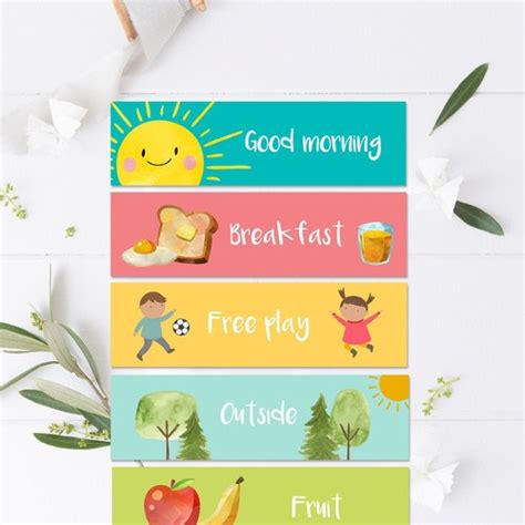 Visual Schedule Kids Daily Routine Chart 80 Cards Chores Etsy