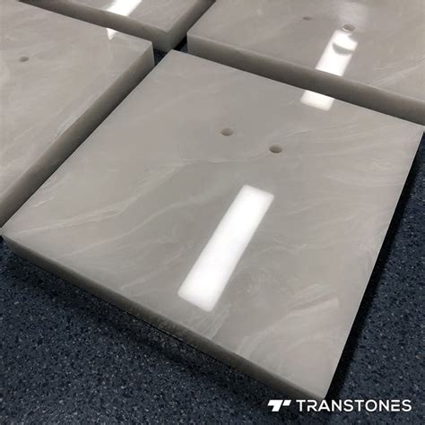 Polished Translucent Alabaster Sheet Cut To Size Artificial Onyx Table