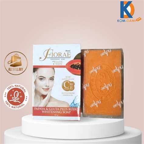 Fiorae Papaya And Gluta Plus Kojic Whitening Soap G Kom Dami