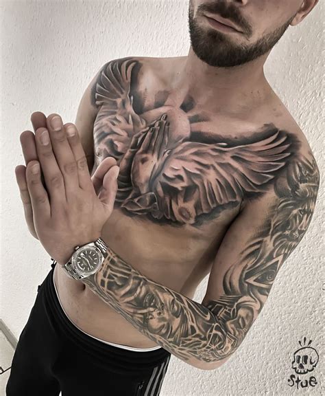 Chest Tattoos Praying Hands Printable Calendars At A Glance