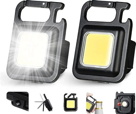 Multifuncional Mini Lanterna LED Chaveiro L Mpadas Port Teis COB