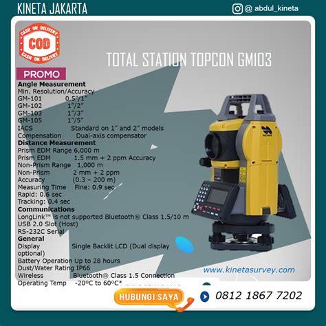 Jual Total Station Topcon Gm Harga Jakarta Banjarmasin Bali