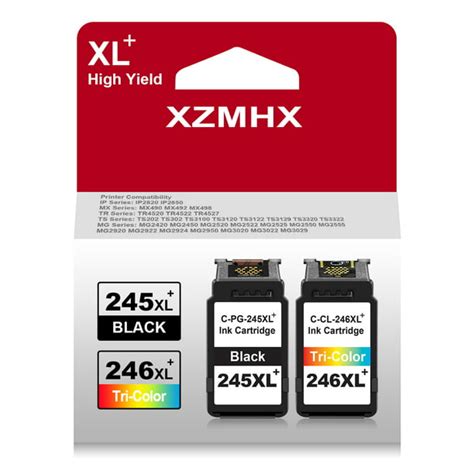 XZMHX 245XL 246XL Plus Ink Cartridge Combo Pack for Canon PG-245 XL CL ...