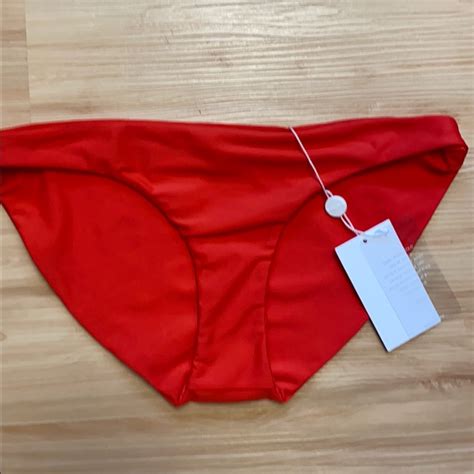 Mikoh Zuma Red Swim Bikini Bottom Nwt Gem