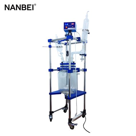 Nanbei L Lab Double Layer Jacketed Glass Reactor Glass Reactor And