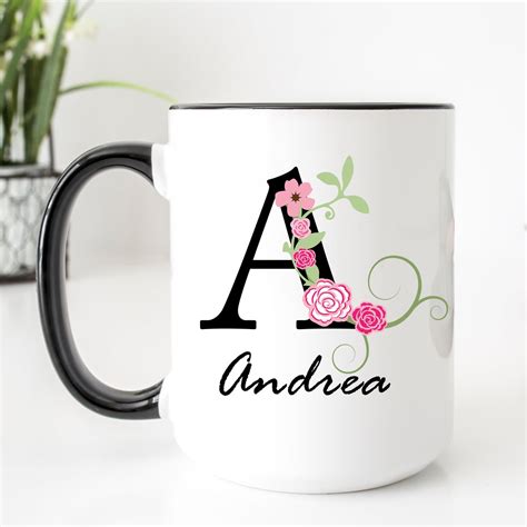 Custom Initial Mug Personalized Coffee Mug Personalized Name Etsy