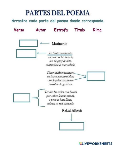 Ficha Online De El Poema Para 5 Puedes Hacer Los Ejercicios Online O