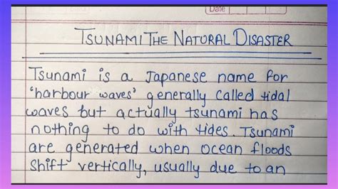 Tsunami The Natural Disaster Essay In English Tsunami The Natural