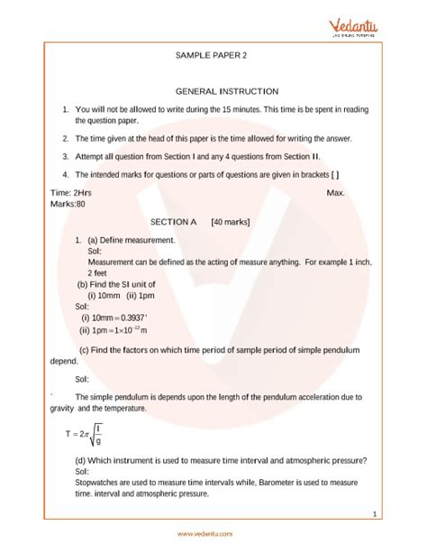 Icse Sample Papers For Class 9 Physics Paper 2 2022 2022