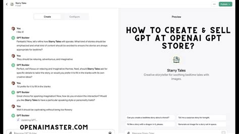 How To Create And Sell Gpt At Openai Gpt Store Open Ai Master