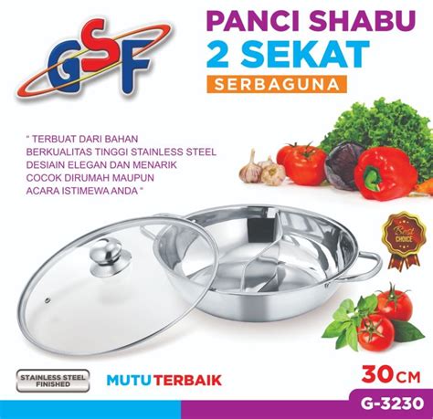 Panci Suku Hotpot Shabu 2 Sekat Stenless GSF Lazada Indonesia