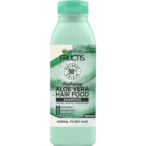 Shampoo Fructis Hair Food De Aloe Vera Garnier Para Pelo Rizado O Seco