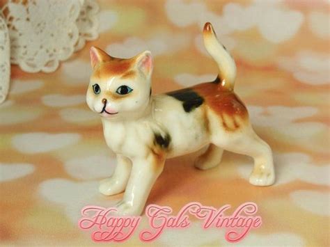 Calico Cat Figurine Vintage Calico Cat Figurine Small Etsy Vintage