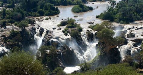 Epupa Falls On The Kunene River In Namibia Stock Video Video Of Falls