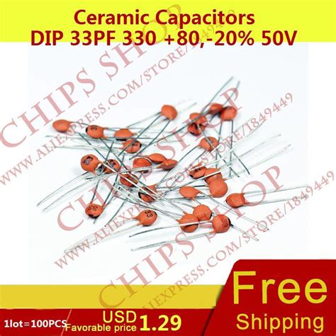 Lot Pcs Ceramic Capacitors Dip Pf V Nf