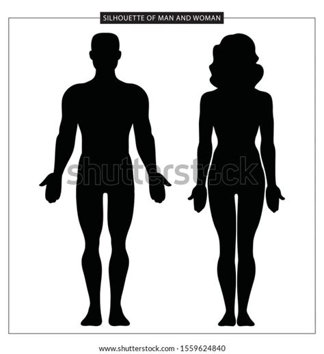 Male Female Body Vector Silhouette Man Stock Vector Royalty Free 1559624840