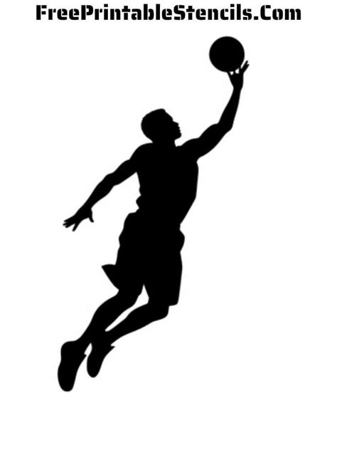 Free Printable Basketball Stencils - Free Printable Stencils