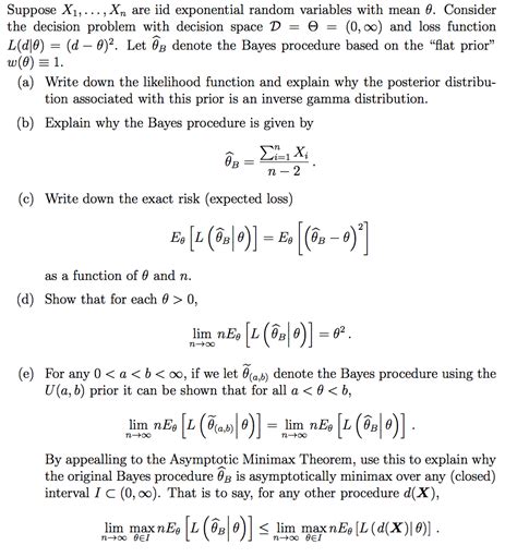 Solved Suppose X1 Xn Are Iid Exponential Random