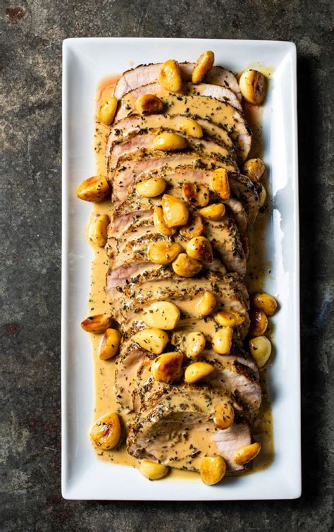 Roast Pork Loin With 40 Cloves Of Garlic Americas Test Kitchen Recipe Recipe Pork Loin