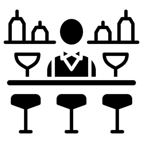 Hotel Bar Icon Line Vector Illustration 40552737 Vector Art At Vecteezy